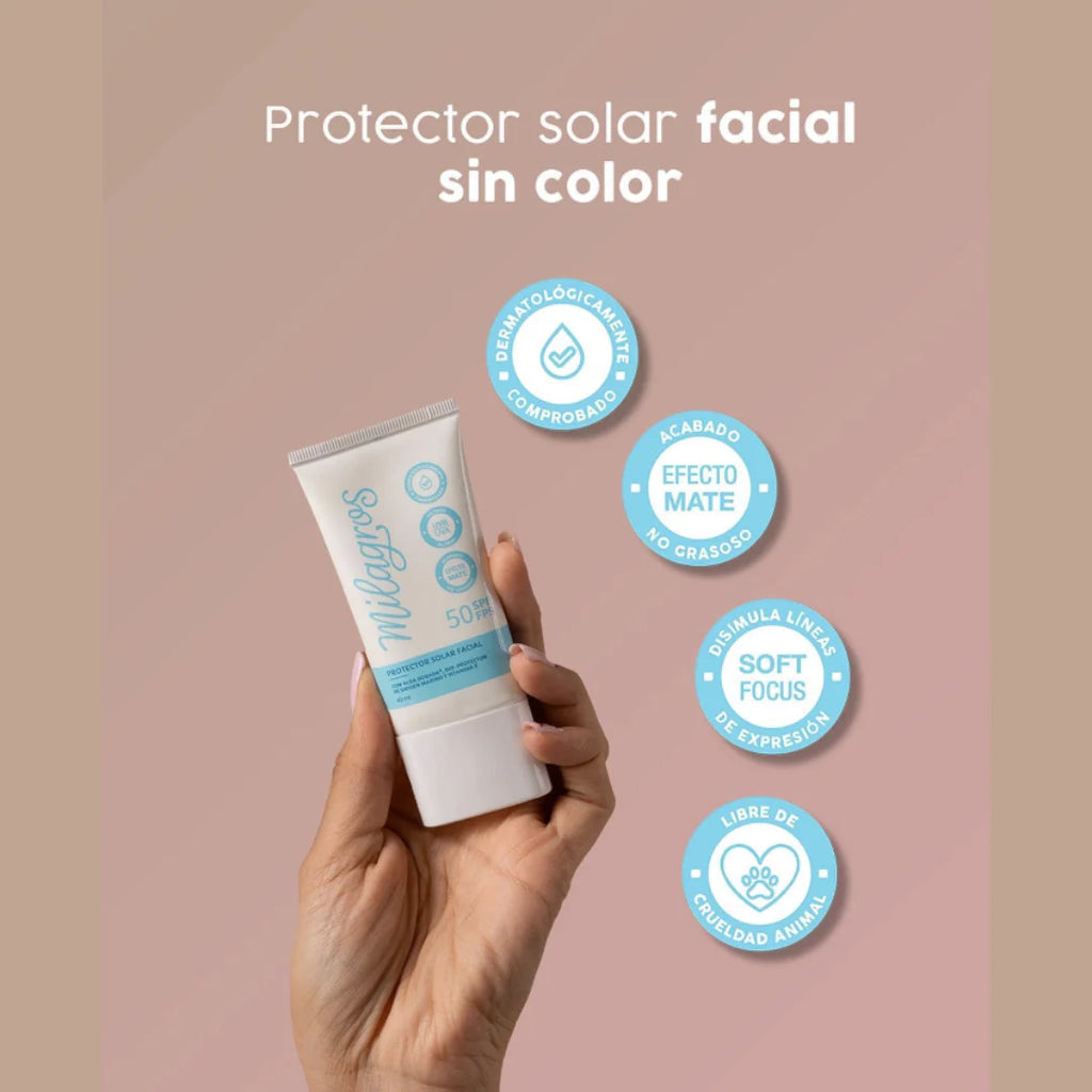 Protector Solar Facial sin Color